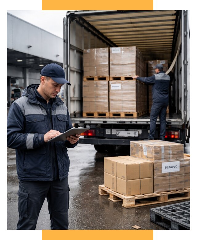 Доставка грузов из Беларуси от 15582 р. логистика СетСервис-Кхм